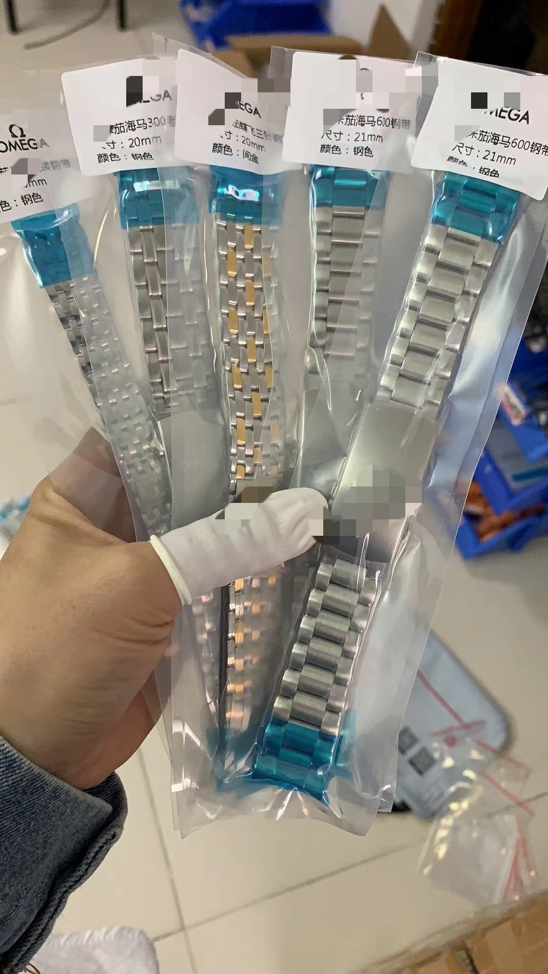 Suitable for Omega De Ville Stainless Steel Men's Watch Strap, Omega Women's Original De Ville Original Steel Watch 424 Chain Accessories