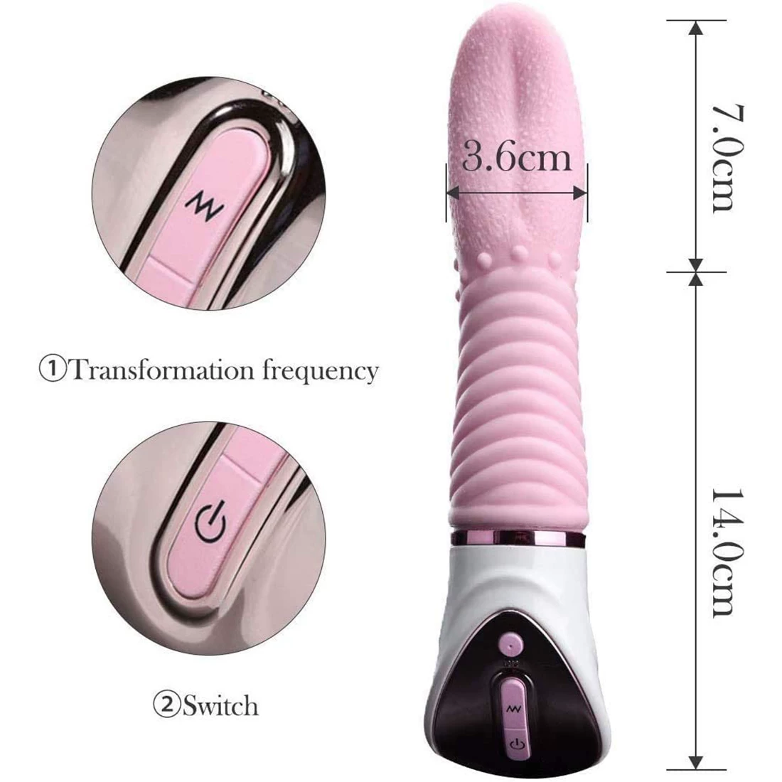 Язык вибратора Clitral всасывающий для женщин, G-spot секс-игрушки