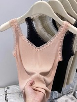 Sexy ice wire knitted lace with small hanging vest female summer and French chic sweet baby v-collar sleeveless coat