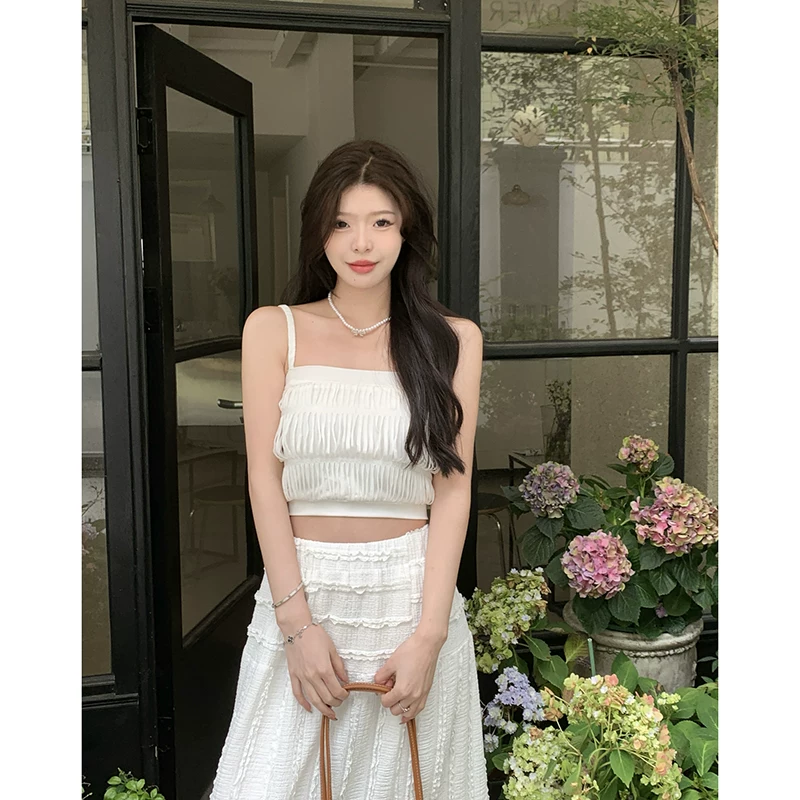 [Страсть к пикантным игрокам] 2024 летняя новинка imp? — текст есть: inner sexy fold vest hot girl top pure desire wind suspender
