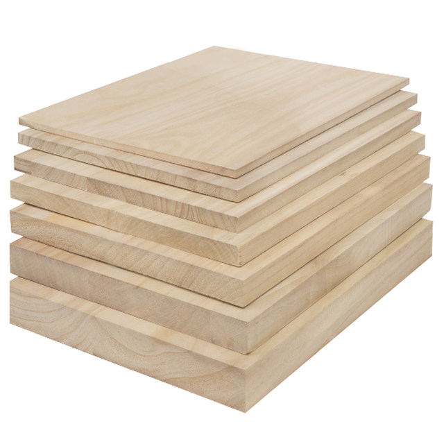 ກະດານໄມ້ແຂງ custom paulownia board slice partition layered board thin diy board whole panel original wood board pad table board