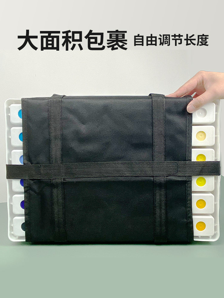 Gouache Paint Tote Bag Canvas Handle Strap Green Bamboo Mia Jelly Paint Set Universal Wen Cui Matisse Adjustable Fixed Portable Storage Strap Art Student Art Exam Color Mixing Box Bag