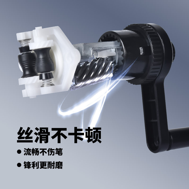 Ruimengte Sketch Pencil Sharpener, Special Pencil Charcoal Pencil Sharpener for Art Students, Hand-Cranked Pencil Sharpener, Portable, High-Looking and Safe, Primary School Students Can Use Gear Adjustment, Flexible Pencil Sharpener