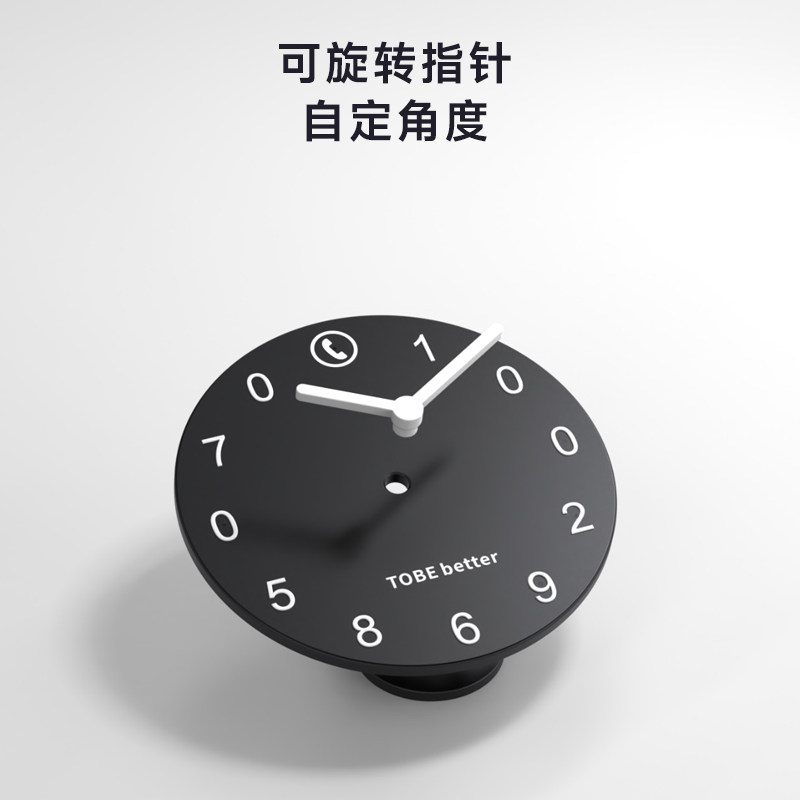 Clock Keyboard Temporary Parking Number Plate Creative Car Moving Phone Number Plate Car Interior Decoration Car Ornament