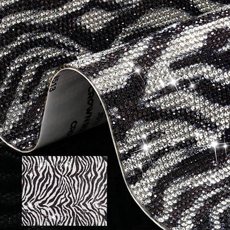 Cross-Border Sales of Crystal Diamond Stickers with Zebra Pattern Adhesive Backing, Can Be Cut for DIY Jewelry Accessories, Rhinestones, Self-Adhesive Cross-Border Sales of Crystal Diamond Stickers with Zebra Pattern Adhesive Backing, Can Be Cut for DIY Jewelry Accessories, Rhinestones, Self-Adhesive