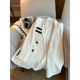 High-end temperament casual white suit jacket female chic exquisite simple small suit small short top