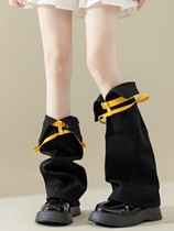 Japanese personalized socks cuffed straps leather buckles wide-legged horns y2k hot girl subculture cos piles of mid-tube leg sleeves