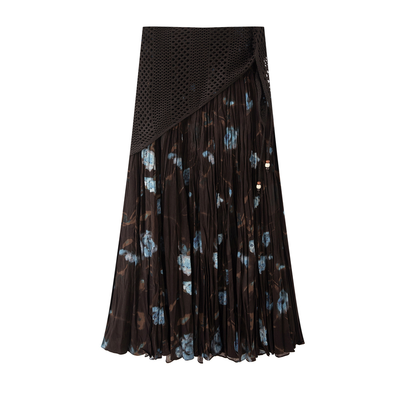Mr&Er Mo Yi Mo Yi Online Authentic 2026 Autumn Mid-Length Floral Pleated Skirt R6C60911 Mr&Er Mo Yi Mo Yi Online Authentic 2026 Autumn Mid-Length Floral Pleated Skirt R6C60911