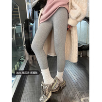 Maternity leggings autumn and winter velvet thickened stockings for outer wear spring and autumn vertical striped pantyhose leggings