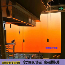 Double-layer tempered hotel shower room office partition colorful gradient laminated glass