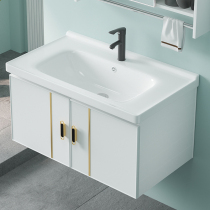 Toilet washbasin cabinet Composition hanging wall type washbasin small family type balcony integrated ceramic washing table pool surface basin