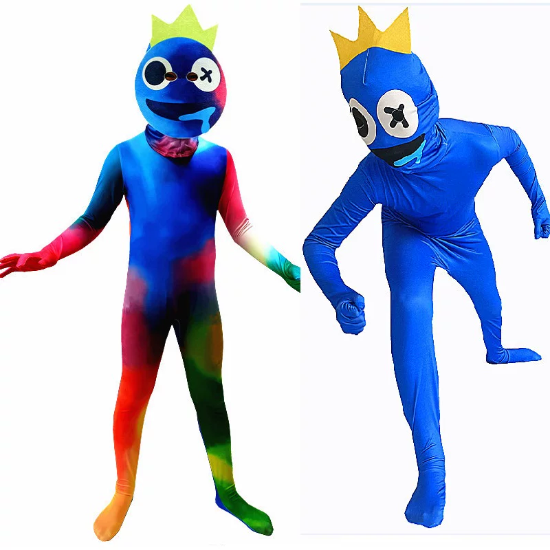 Хэллоуин костюм монстра из радужного друга ROBLOX к cos clothing синий зеленый фиолетовый оранжевый маленький монстр костюм комбинезон