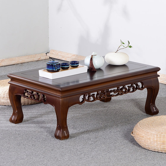 Tap Solid Wood Rural Household Living Room Chinese Bay window Tatami table 炕 炕 小