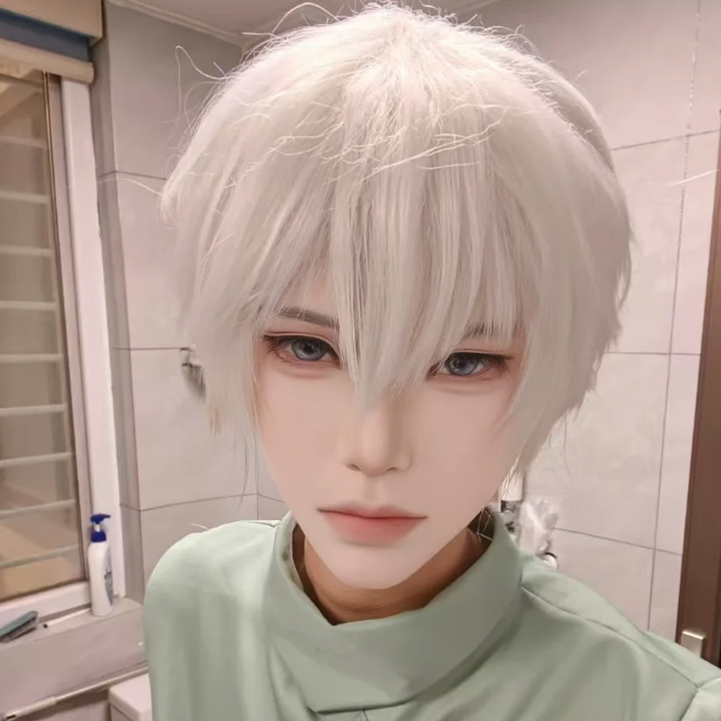 光遇正太cos纯白假毛奶狗碎齐刘海日系蓬松短发全头套_COSPLAY配件_淘宝游戏网