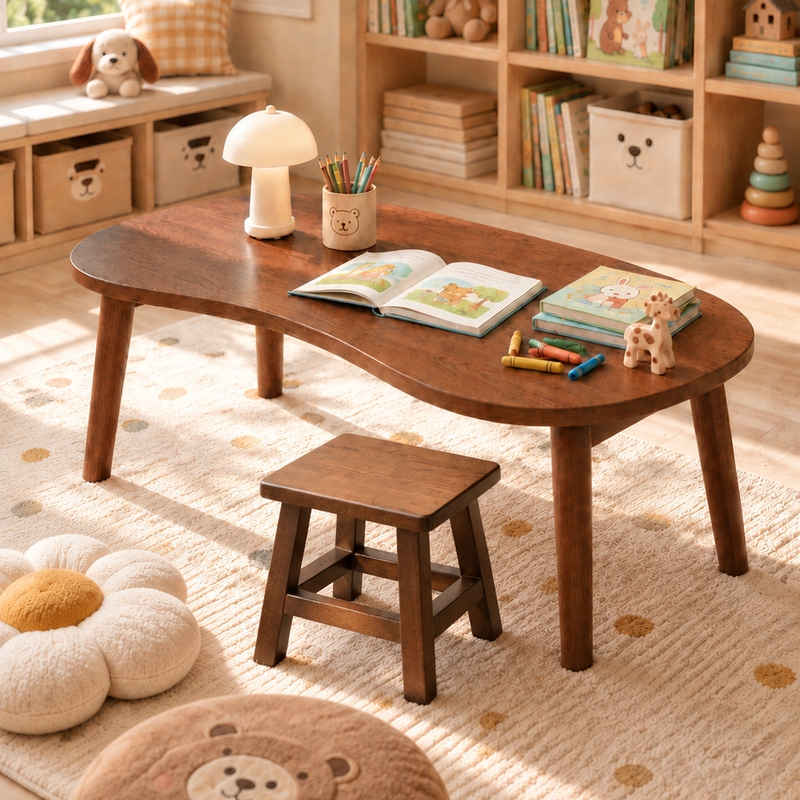 Log-Style Solid Wood No-Installation Handmade Table Children's Study Table Can Be Used as a Baby Desk Environmentally Friendly Solid Wood Desk and Chair Log-Style Solid Wood No-Installation Handmade Table Children's Study Table Can Be Used as a Baby Desk Environmentally Friendly Solid Wood Desk and Chair