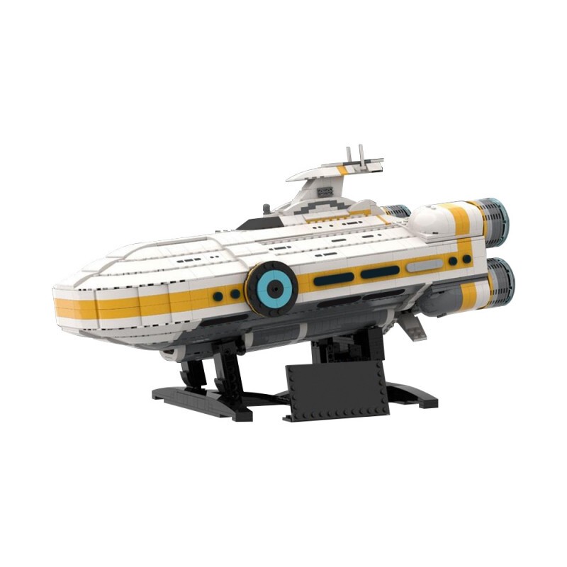 Building Blocks Deep Sea Trek - Aurora Spaceship Assembly Model Moc High-Quality Brick Parts Toy Display Piece Gift