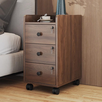 Zhaojiangshijia modern minimalist bedside table ultra-narrow mini storage cabinet removable bedside storage cabinet with wheels and lock