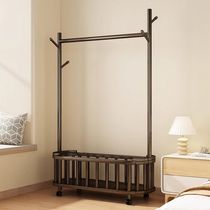 Xiaoyun coat rack floor-standing vertical mobile wheeled coat rack home light luxury bedroom coat rack simple storage of clothes