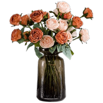 Juhan artificial flower Bulgarian rose living room decoration table flower arrangement fake flower bouquet flower arrangement decoration
