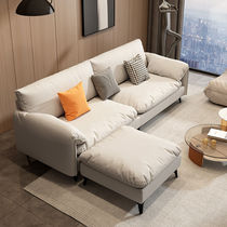 Nanyun cream style sofa small apartment living room bedroom rental multifunctional folding cat claw leather cloth small sofa bed