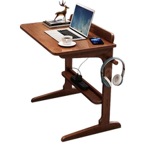 Patru solid wood computer desk small household movable small desk bedside table bedroom study simple table