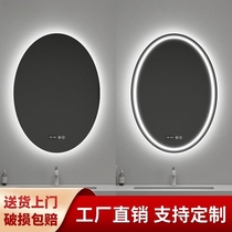 German Haohu dressing table mirror with light makeup mirror wall hanging bedroom wall smart LED light-emitting oval mirror