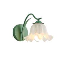 DGY wall lamp bedside lamp lily of the valley living room background wall lamp modern simple red French stairwell aisle lamp