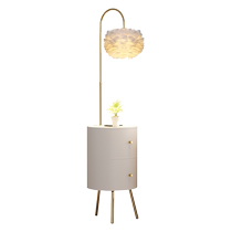 Linlang Cream Bedroom Floor Lamp Integrated Bedside Counter Lamp Living Room Sofa Corner Decorative Storage Cabinet