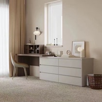 Dongwofuli Italian minimalist dressing table and cupboard integrated bedroom modern minimalist desk and makeup table combination