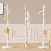 Li Bao solid wood coat rack household clothes hanger floor-standing vertical internet celebrity simple indoor clothes hanging rod to put clothes and bags