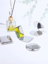 Qingfei Shangpin ins style small mirror carry-on folding double-sided stainless steel makeup mirror mini makeup mirror
