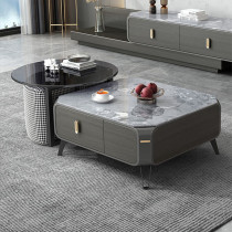 Sejibang Italian minimalist slate coffee table TV cabinet combination modern Nordic home retractable storage coffee table simple