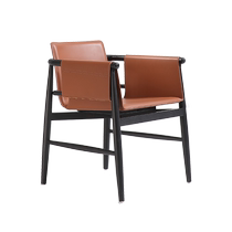 Dongwoyini retro style negotiation chair sales department club reception leisure chair bed and breakfast single solid wood sofa chair