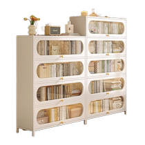 Naijia (furniture) steel bookcase with door dustproof display cabinet storage cabinet home wall storage floor bookshelf