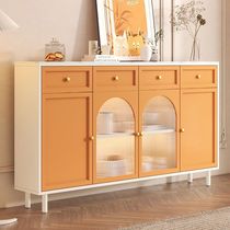 Zhao Jiangshijia cream style slate sideboard French kitchen storage cabinet tea cabinet living room entrance cabinet storage cabinet