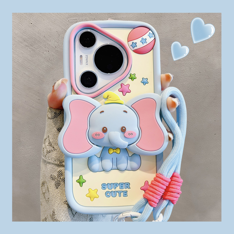 Suitable for Huawei Pura70 Pro+ New Phone Case 70 Ultra 3D Cartoon Dumbo Mate80Pro Silicone Case Mate60/70Pro Cute Pura80Pro Fun P60 Internet Celebrity Suitable for Huawei Pura70 Pro+ New Phone Case 70 Ultra 3D Cartoon Dumbo Mate80Pro Silicone Case Mate60/70Pro Cute Pura80Pro Fun P60 Internet Celebrity