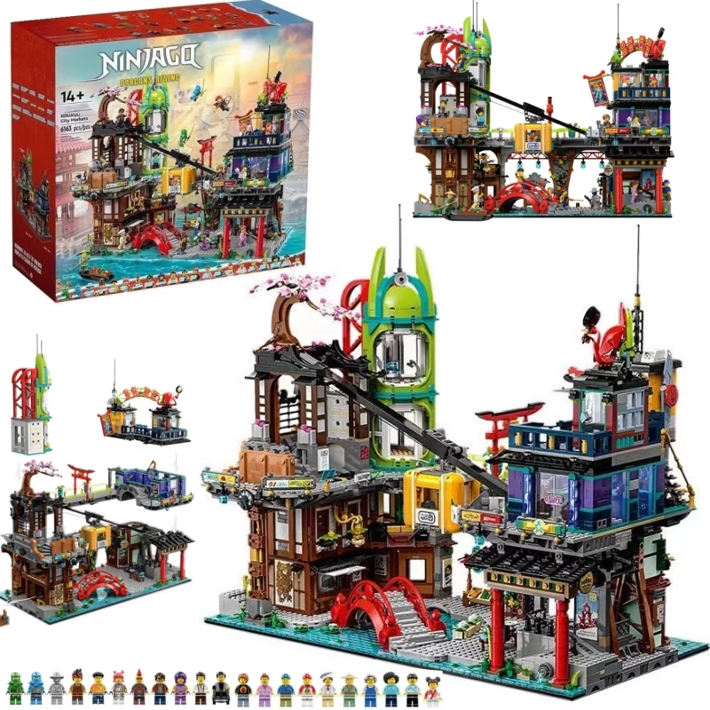 Ninjago Series 71799 Ninja Market Garden Boy Building Blocks Toy Educational Assembly Children's Day Gift Ninjago Series 71799 Ninja Market Garden Boy Building Blocks Toy Educational Assembly Children's Day Gift