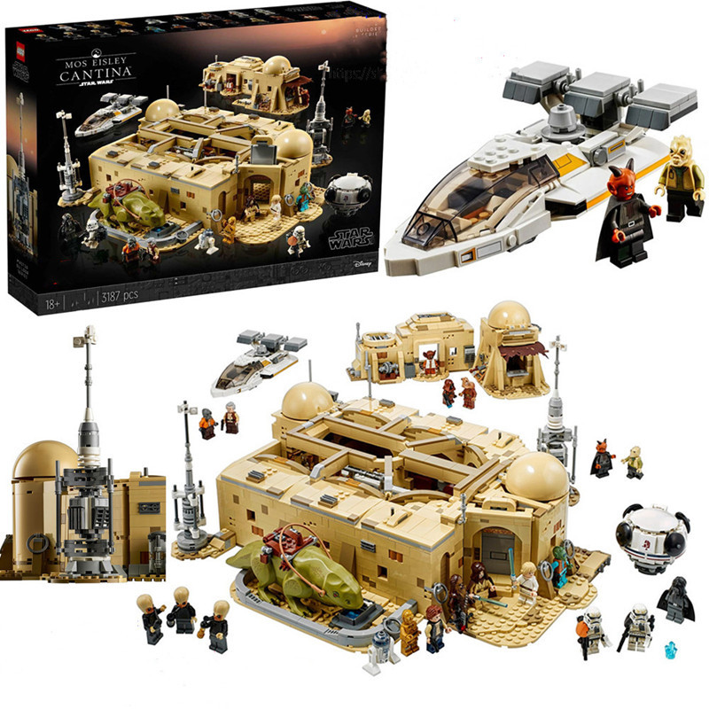 Star Wars Series 75290 Mos Eisley Cantina Assembled Puzzle Building Blocks Boys and Girls Toys Gifts