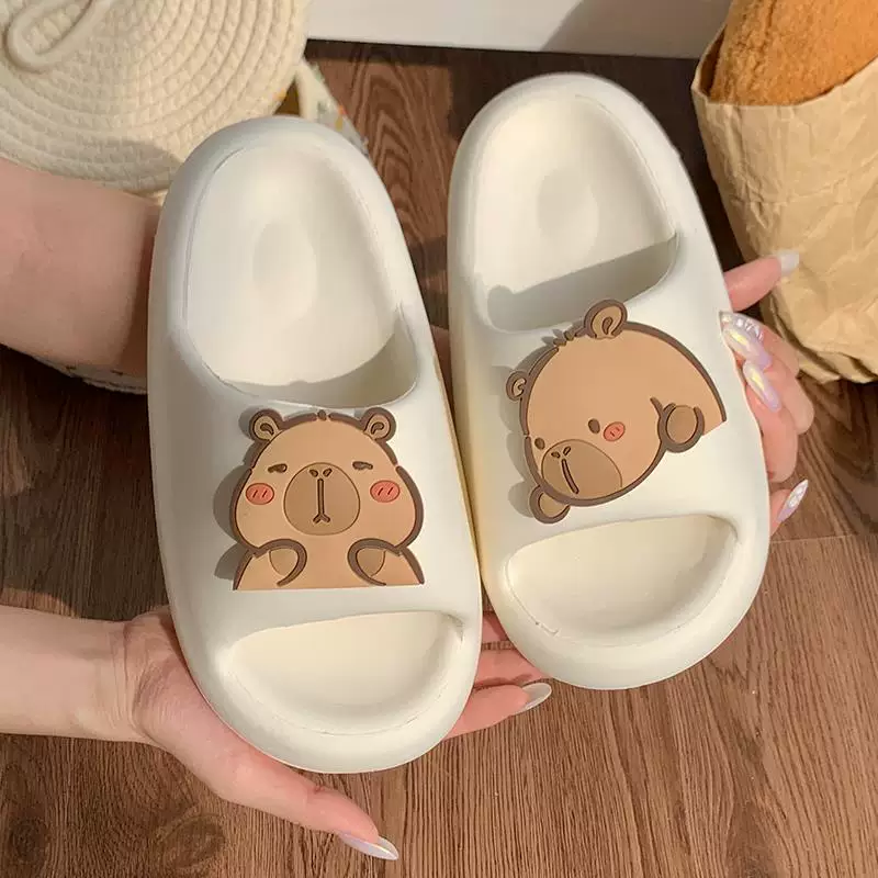 Тапочки Kapibara летом, водяной морской поросёнок, мужские и женские уличные тапочки 2024 модные пары нескользящие дома