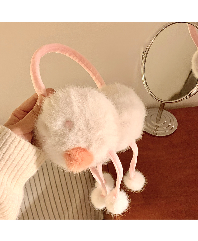 Niedlicher Schneemann, große Plüsch-Ohrenschützer, kältebeständig und warmhaltend, für den Winter, Ohrwickel, warmhaltend, Reit-Ohrschutz, Ohrabdeckung_voghion.com