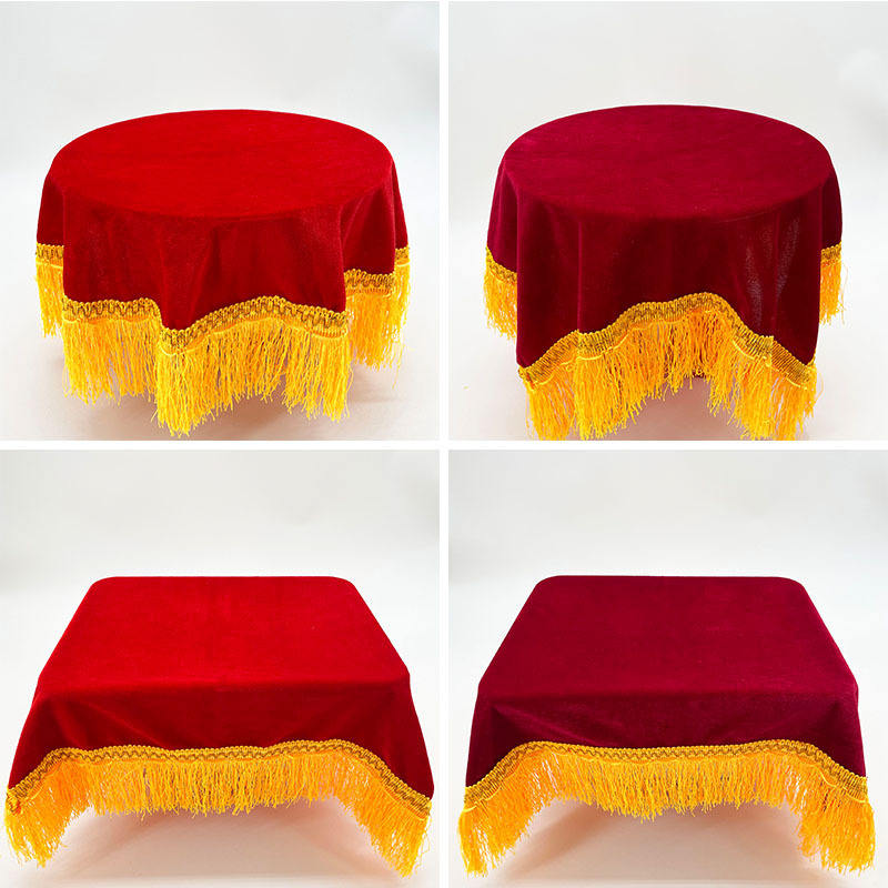 Red Velvet Cloth for Tray, Award Ceremony, Thickened Velvet Cloth for Opening Ceremony, Event Gold Velvet Cover Cloth