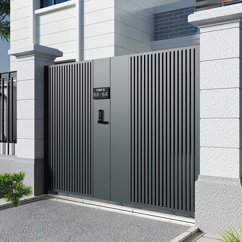 Aluminum Alloy Villa Courtyard Door, Stainless Steel Single/Double Opening Outdoor Door, Rural Wrought Iron Garden Door, Modern Yard Gate Aluminum Alloy Villa Courtyard Door, Stainless Steel Single/Double Opening Outdoor Door, Rural Wrought Iron Garden Door, Modern Yard Gate