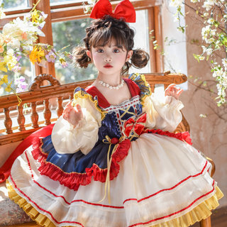 新款春装白雪公主裙女童洛丽塔春秋长袖连衣裙儿童超仙生日礼服裙