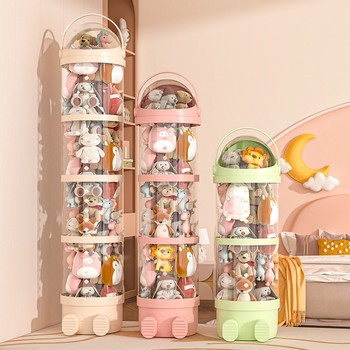 Japanese Doll Storage Tube, Household Transparent Storage for Plush Toys, Space-Saving and Stable Doll Storage Solution