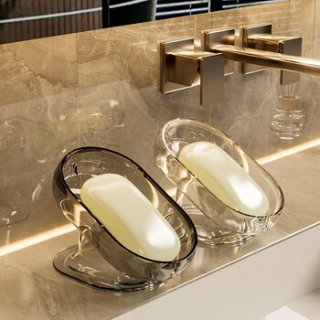 Japanese Imported Mujie Soap Box for Home Use, Light Luxury, High-End, Stylish, Large Size, Water-Draining Laundry Soap and Bar Soap Holder