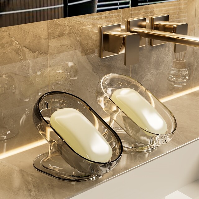 Japanese Imported Mujie Soap Box for Home Use, Light Luxury, High-End, Stylish, Large Size, Water-Draining Laundry Soap and Bar Soap Holder