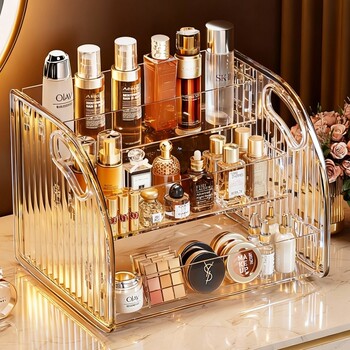 Japanese Imported Desktop Storage Box, High-End Skincare Organizer for Dressing Table, Compartmentalized Storage Rack for Small Items