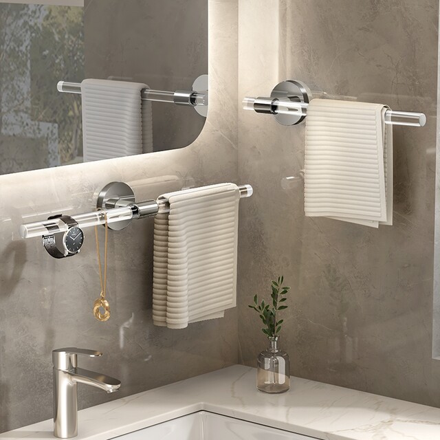 Japanese Imported Acrylic Towel Rack, Waterproof Household Towel Bar, Light Luxury Acrylic New Model Towel Bar