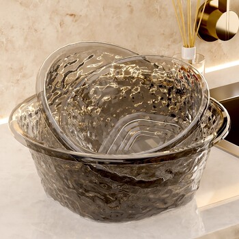 Japanese Imported Mujie Washbasin, Household Food-Grade Thickened Durable Plastic Basin, Kitchen Basin for Washing Feet and Laundry