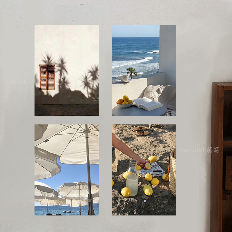 Ins Seaside Vacation Healing Scenery Poster Wall Sticker Lemon Fruit Photography Soft Decoration Bedroom Background Wall Decorative Painting Ins Seaside Vacation Healing Scenery Poster Wall Sticker Lemon Fruit Photography Soft Decoration Bedroom Background Wall Decorative Painting